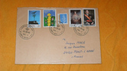 ENVELOPPE DE 2000../ ESPAGNE CACHETS PAMPLONA 31 POUR PONT L'ABBE FRANCE + TIMBRES X5 - Cartas & Documentos