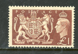 Great Britain 1952 USED "Royal Arms" - Ongebruikt