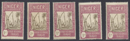 NIGER 1908 - Yvert 61** (x5) - Serie Corrente | - Unused Stamps