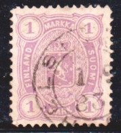 1875 Finland Used 1 M Violet Yvert 18 - Usati