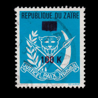 ZAIRE STAMP.1977.ARMS.100k On 40s.SCOTT 860.USED. - Oblitérés