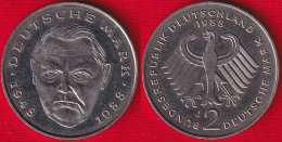 Germany 2 Deutsche Mark (DEM) 1988 J Km#170 "Ludwig Erhard" - 2 Marcos