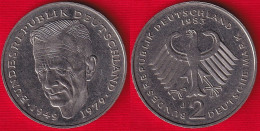 Germany 2 Deutsche Mark (DEM) 1983 J Km#149 "Kurt Schumacher" - 2 Marcos