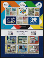 ISLE Of MAN /INSEL MAN /EILAN MAN - EUROPA 2023 -"PEACE" And POST OFFICE 50th ANNIVERSARY.-  BOOKLET PANES - 2023