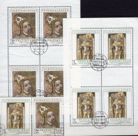 König 1978 CSSR 2442/3+2x Kleinbogen O 30€ Kunst Der Burg Prag Grabmal M/s Bloque Ss Blocs Sheetlets Bf Tschechoslowakei - Gebraucht