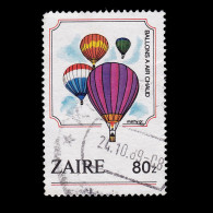 ZAIRE STAMP.1984.Hot Air Balloons 80k.SCOTT 1167.USED. - Gebraucht