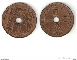 *indo-china 1 Cent 1919  Km 12.1   Xf+  !!!!!! - Sonstige & Ohne Zuordnung