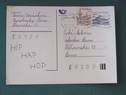 Czech Republic 1995 Stationery Postcard Hora Rip Mountain Sent Locally - Covers & Documents