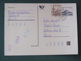 Czech Republic 1995 Stationery Postcard Hora Rip Mountain Sent Locally - Covers & Documents