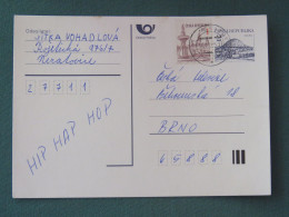 Czech Republic 1995 Stationery Postcard Hora Rip Mountain Sent Locally - Storia Postale