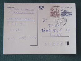 Czech Republic 1995 Stationery Postcard Hora Rip Mountain Sent Locally - Cartas & Documentos