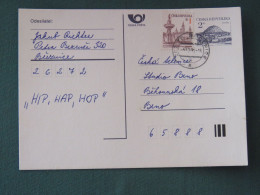 Czech Republic 1995 Stationery Postcard Hora Rip Mountain Sent Locally - Brieven En Documenten