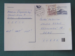 Czech Republic 1995 Stationery Postcard Hora Rip Mountain Sent Locally - Covers & Documents