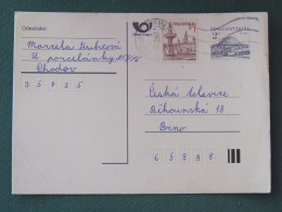 Czech Republic 1995 Stationery Postcard Hora Rip Mountain Sent Locally - Lettres & Documents