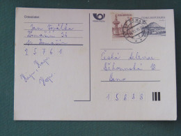 Czech Republic 1995 Stationery Postcard Hora Rip Mountain Sent Locally - Covers & Documents