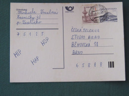 Czech Republic 1995 Stationery Postcard Hora Rip Mountain Sent Locally - Lettres & Documents