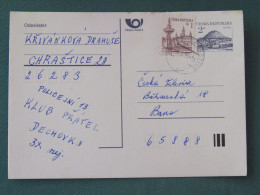 Czech Republic 1995 Stationery Postcard Hora Rip Mountain Sent Locally - Covers & Documents