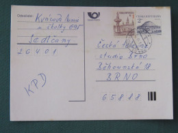 Czech Republic 1995 Stationery Postcard Hora Rip Mountain Sent Locally - Cartas & Documentos