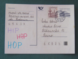 Czech Republic 1995 Stationery Postcard Hora Rip Mountain Sent Locally - Covers & Documents