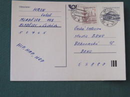 Czech Republic 1995 Stationery Postcard Hora Rip Mountain Sent Locally - Covers & Documents