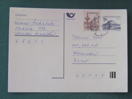 Czech Republic 1995 Stationery Postcard Hora Rip Mountain Sent Locally - Lettres & Documents