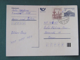 Czech Republic 1995 Stationery Postcard Hora Rip Mountain Sent Locally - Lettres & Documents