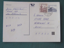 Czech Republic 1995 Stationery Postcard Hora Rip Mountain Sent Locally - Lettres & Documents