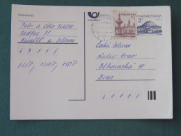 Czech Republic 1995 Stationery Postcard Hora Rip Mountain Sent Locally - Lettres & Documents