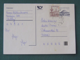 Czech Republic 1995 Stationery Postcard Hora Rip Mountain Sent Locally - Covers & Documents