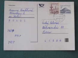 Czech Republic 1995 Stationery Postcard Hora Rip Mountain Sent Locally - Covers & Documents