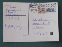 Czech Republic 1995 Stationery Postcard Hora Rip Mountain Sent Locally - Briefe U. Dokumente