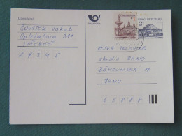 Czech Republic 1995 Stationery Postcard Hora Rip Mountain Sent Locally - Covers & Documents