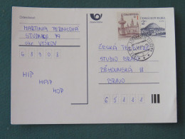 Czech Republic 1995 Stationery Postcard Hora Rip Mountain Sent Locally - Cartas & Documentos