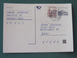 Czech Republic 1995 Stationery Postcard Hora Rip Mountain Sent Locally - Covers & Documents