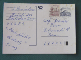 Czech Republic 1995 Stationery Postcard Hora Rip Mountain Sent Locally - Covers & Documents