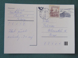 Czech Republic 1995 Stationery Postcard Hora Rip Mountain Sent Locally - Covers & Documents