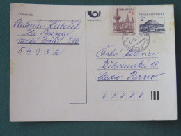 Czech Republic 1995 Stationery Postcard Hora Rip Mountain Sent Locally - Covers & Documents