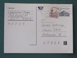 Czech Republic 1995 Stationery Postcard Hora Rip Mountain Sent Locally - Covers & Documents