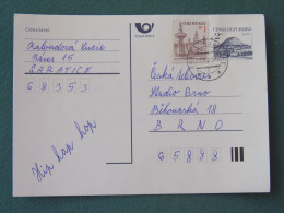 Czech Republic 1995 Stationery Postcard Hora Rip Mountain Sent Locally - Cartas & Documentos