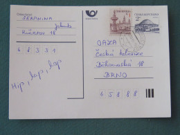 Czech Republic 1995 Stationery Postcard Hora Rip Mountain Sent Locally - Covers & Documents