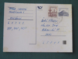 Czech Republic 1995 Stationery Postcard Hora Rip Mountain Sent Locally - Brieven En Documenten