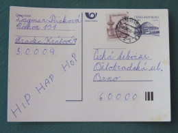 Czech Republic 1995 Stationery Postcard Hora Rip Mountain Sent Locally - Cartas & Documentos