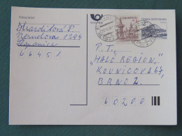 Czech Republic 1995 Stationery Postcard Hora Rip Mountain Sent Locally - Covers & Documents