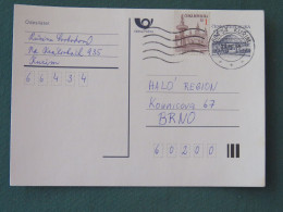 Czech Republic 1995 Stationery Postcard Hora Rip Mountain Sent Locally - Covers & Documents