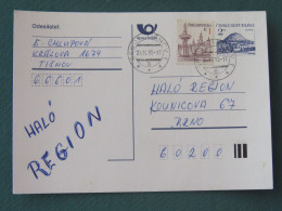 Czech Republic 1995 Stationery Postcard Hora Rip Mountain Sent Locally - Cartas & Documentos