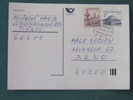 Czech Republic 1995 Stationery Postcard Hora Rip Mountain Sent Locally - Lettres & Documents