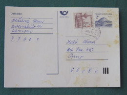 Czech Republic 1995 Stationery Postcard Hora Rip Mountain Sent Locally - Covers & Documents