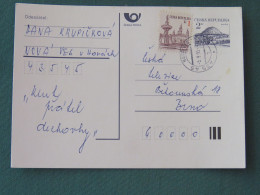 Czech Republic 1995 Stationery Postcard Hora Rip Mountain Sent Locally - Covers & Documents