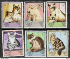 222  Chats - Cats - Laos 505 à 10 - No Gum - 1,40 . - Domestic Cats