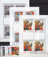 Galerie Preßburg 1978 CSSR 2476/8+3x 4-Kleinbogen O 30€ Blumen Traum Apostel Weihrauch Art Sheetlets Bf Tschechoslowakei - Usati